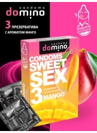Презервативы для орального секса DOMINO Sweet Sex с ароматом манго - 3 шт. - Domino - купить с доставкой в Пскове