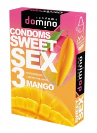 Презервативы для орального секса DOMINO Sweet Sex с ароматом манго - 3 шт. - Domino - купить с доставкой в Пскове