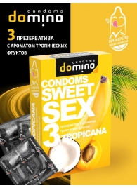 Презервативы для орального секса DOMINO Sweet Sex с ароматом тропических фруктов - 3 шт. - Domino - купить с доставкой в Пскове
