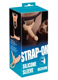 Силиконовый полый страпон на ремнях Silicone Strap-on - 16 см. - Orion - купить с доставкой в Пскове