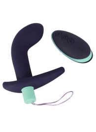 Темно-фиолетовый вибростимулятор простаты с пультом ДУ Remote Controlled Prostate Plug - Orion - в Пскове купить с доставкой