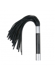 Черная плеть Easytoys Flogger With Metal Grip - 38 см. - Easy toys - купить с доставкой в Пскове