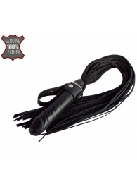 Черная плеть  Ковбой  с ручкой-фаллосом - 55 см. - Sitabella - купить с доставкой в Пскове