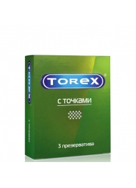 Текстурированные презервативы Torex  С точками  - 3 шт. - Torex - купить с доставкой в Пскове