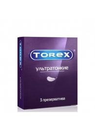 Презервативы Torex  Ультратонкие  - 3 шт. - Torex - купить с доставкой в Пскове