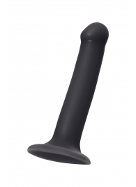 Черный фаллос на присоске Silicone Bendable Dildo M - 18 см. - Strap-on-me - купить с доставкой в Пскове