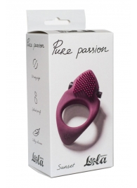 Бордовое эрекционное виброкольцо Pure Passion Sunset - Lola Games - в Пскове купить с доставкой