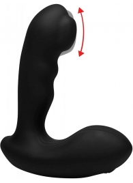 Черный стимулятор простаты Alpha-Pro 7X P-Milker Silicone Prostate Stimulator with Milking Bead - XR Brands - в Пскове купить с доставкой