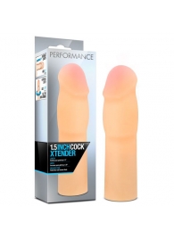 Телесная насадка-удлинитель на пенис PERFORMANCE 1.5INCH COCK XTENDER - 16 см. - Blush Novelties - в Пскове купить с доставкой