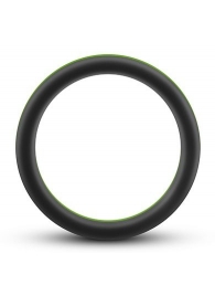 Черно-зеленое эрекционное кольцо Silicone Go Pro Cock Ring - Blush Novelties - в Пскове купить с доставкой