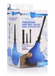 Анальный душ с 3 насадками Premium One-way Valve Anal Douche Set - XR Brands - купить с доставкой в Пскове