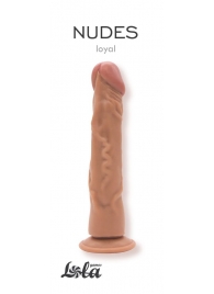 Кофейный фаллоимитатор на присоске Loyal - 22,8 см. - Lola Games