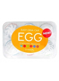 Набор из 6 мастурбаторов Tenga EGG Easy Beat с различным рельефом - Tenga - в Пскове купить с доставкой