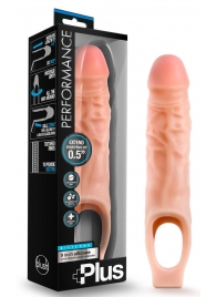 Телесный реалистичный фаллоудлинитель 9 Inch Silicone Cock Sheath Penis Extender - 22,86 см. - Blush Novelties - в Пскове купить с доставкой