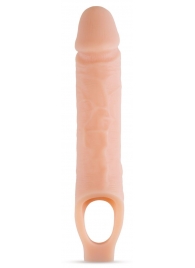 Телесный реалистичный фаллоудлинитель 10 Inch Silicone Cock Sheath Penis Extender - 25,4 см. - Blush Novelties - в Пскове купить с доставкой