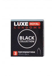 Черные презервативы LUXE Royal Black Collection - 3 шт. - Luxe - купить с доставкой в Пскове