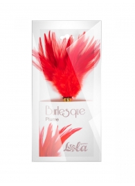 Красный перьевой тиклер Plume - 23 см. - Lola Lingerie - купить с доставкой в Пскове