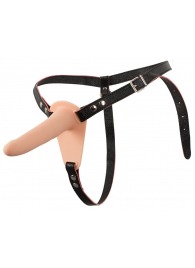 Телесный поясной страпон с вибрацией Vibrating Strap-On - 15,7 см. - Orion - купить с доставкой в Пскове