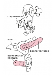 Черный пояс для женщин BEST SELECT с 3 насадками - LOVETOY (А-Полимер) - купить с доставкой в Пскове