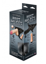 Черный пояс для женщин BEST SELECT с 3 насадками - LOVETOY (А-Полимер) - купить с доставкой в Пскове