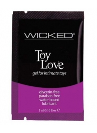 Лубрикант на водной основе для использования с игрушками WICKED Toy Love - 3 мл. - Wicked - купить с доставкой в Пскове