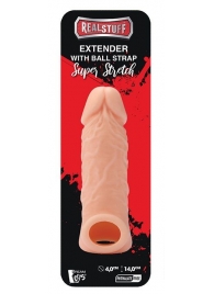 Телесная насадка EXTENDER WITH BALL STRAP 5.5 - 14 см. - Dream Toys - в Пскове купить с доставкой