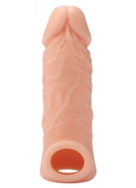 Телесная насадка EXTENDER WITH BALL STRAP 5.5 - 14 см. - Dream Toys - в Пскове купить с доставкой