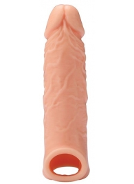 Телесная насадка EXTENDER WITH BALL STRAP 6.5 - 17 см. - Dream Toys - в Пскове купить с доставкой