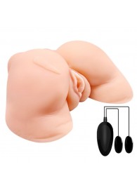 Телесная вибровагина Julie с 2 рабочими отверстиями - Baile - в Пскове купить с доставкой