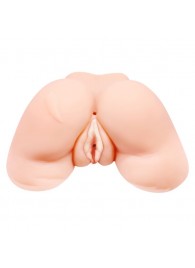 Телесная вибровагина Julie с 2 рабочими отверстиями - Baile - в Пскове купить с доставкой