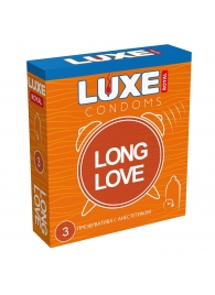 Презервативы с продлевающим эффектом LUXE Royal Long Love - 3 шт. - Luxe - купить с доставкой в Пскове