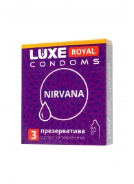 Презервативы с увеличенным количеством смазки LUXE Royal Nirvana - 3 шт. - Luxe - купить с доставкой в Пскове