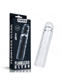 Прозрачная насадка-удлинитель Flawless Clear Penis Sleeve Add 2 - 19 см. - Lovetoy - в Пскове купить с доставкой