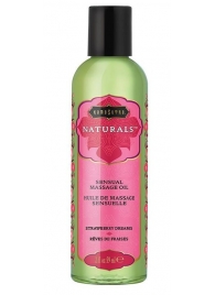 Массажное масло Naturals Strawberry Dreams с ароматом клубники - 59 мл. - Kama Sutra - купить с доставкой в Пскове
