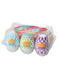 Набор из 6 мастурбаторов Tenga EGG IV с различным рельефом - Tenga - в Пскове купить с доставкой