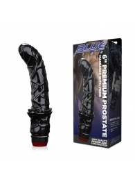 Черный вибромассажер простаты 6  Premium Prostate Massager - BlueLine - в Пскове купить с доставкой