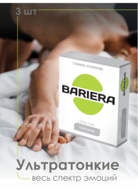 Ультратонкие презервативы Bariera Ultra Thin - 3 шт. - Bariera - купить с доставкой в Пскове