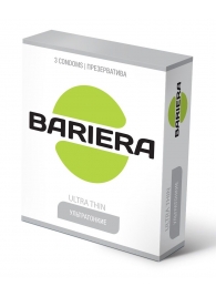 Ультратонкие презервативы Bariera Ultra Thin - 3 шт. - Bariera - купить с доставкой в Пскове