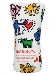 Мастурбатор-туба Keith Haring Soft Tube CUP - Tenga - в Пскове купить с доставкой
