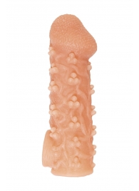 Телесная закрытая насадка с пучками шишечек Cock Sleeve Size S - 13,8 см. - KOKOS - в Пскове купить с доставкой Телесная закрытая насадка с пучками шишечек Cock Sleeve Size S - 13,8 см. - KOKOS - в Пскове купить с доставкой
