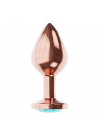 Пробка цвета розового золота с малиновым кристаллом Diamond Topaz Shine L - 8,3 см. - Lola Games - купить с доставкой в Пскове