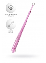 Розовый флоггер Anonymo - 64 см. - ToyFa - купить с доставкой в Пскове