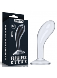 Прозрачный стимулятор простаты Flawless Clear Prostate Plug - 15 см. - Lovetoy - в Пскове купить с доставкой