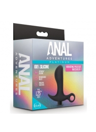 Черный анальный вибратор Silicone Vibrating Prostate Massager 01 - 10,8 см. - Blush Novelties - в Пскове купить с доставкой
