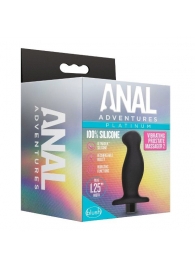 Черный анальный вибромассажёр Silicone Vibrating Prostate Massager 02 - 10,8 см. - Blush Novelties - в Пскове купить с доставкой