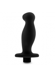 Черный анальный вибромассажёр Silicone Vibrating Prostate Massager 02 - 10,8 см. - Blush Novelties - в Пскове купить с доставкой