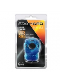 Голубое эрекционное виброкольцо Reusable 5 Function Cock Ring - Blush Novelties - в Пскове купить с доставкой