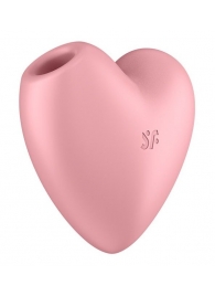 Розовый вибромассажер Cutie Heart с вакуум-волновой стимуляцией - Satisfyer