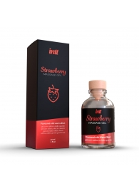 Массажный гель с ароматом клубники Strawberry - 30 мл. - INTT - купить с доставкой в Пскове