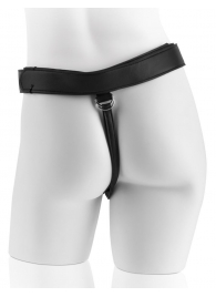 Страпон с телесной насадкой 7  Uncut with Strap on Harness - 18 см. - Pipedream - купить с доставкой в Пскове
